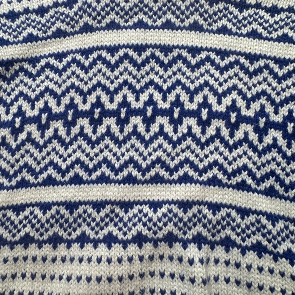 Janie and Jack Knit Shawl‎ Collar Fair Isle Grandpa Sweater Size 6-12 Months